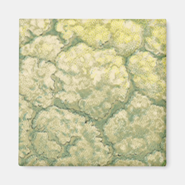 Aimant Aliments Vintage Légumes Chou-fleur Végétalien (Devant)