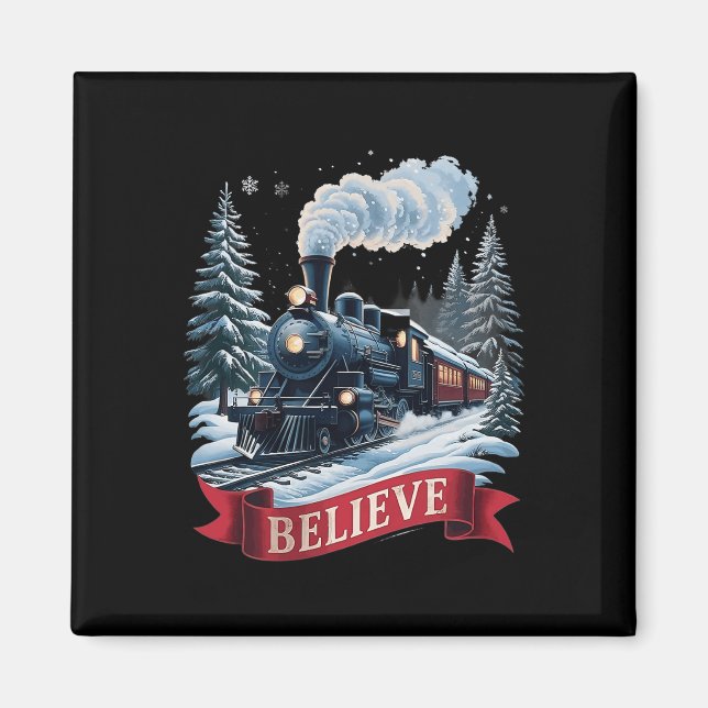 Aimant All Aboard Polar Express Christmas North Pole Xmas (Devant)