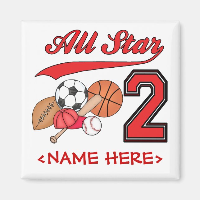 Aimant All Star Sports 2e anniversaire (Devant)