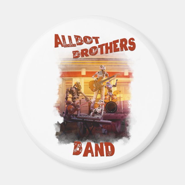 Aimant Allbot Brothers Band de Bob's Saucer Repair (Devant)