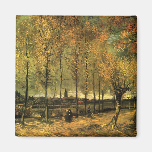Aimant Allée aux peupliers par Vincent van Gogh (Devant)