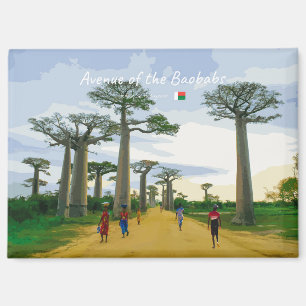 Aimant Allée des Baobabs, Madagascar - Paysage