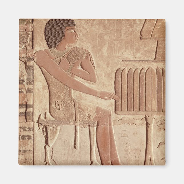 Aimant Allégement représentant le défunt assis (Devant)