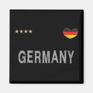Aimant Allemagne Football Fan Chemise Coeur