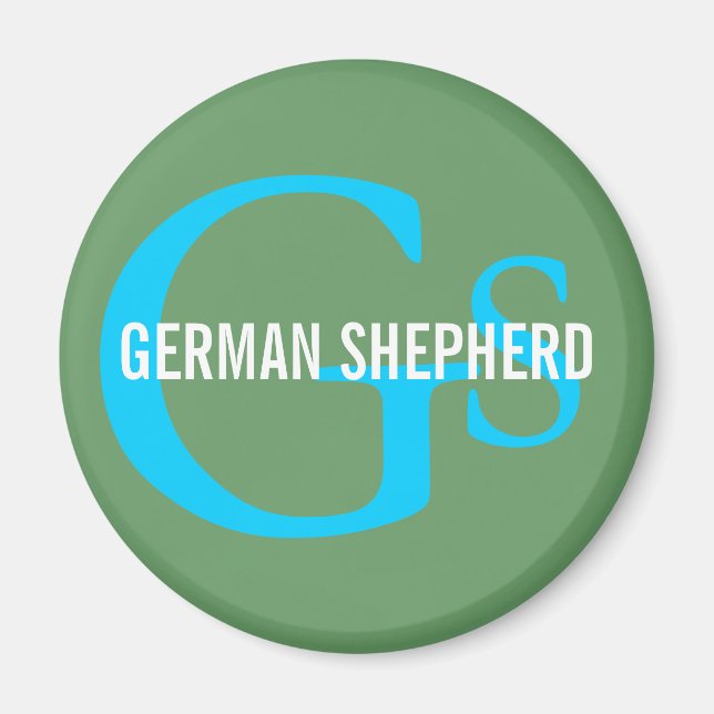 Aimant Allemand Berger race Monogramme Design (Devant)
