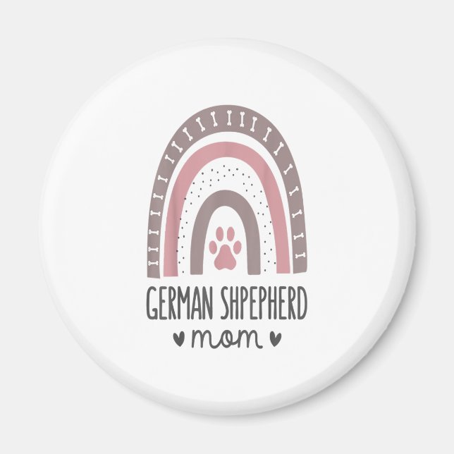 Aimant Allemand Shepherd Maman Rainbow Paw Chien Maman (Devant)