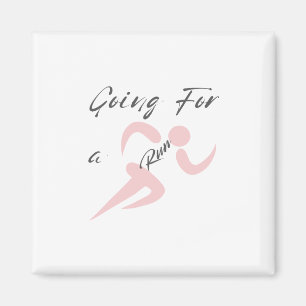 Aimant Aller Courir, Cadeau pour Passionné de Course à Pi