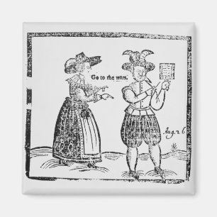 Aimant Allez aux guerres, illustration d'un showi de