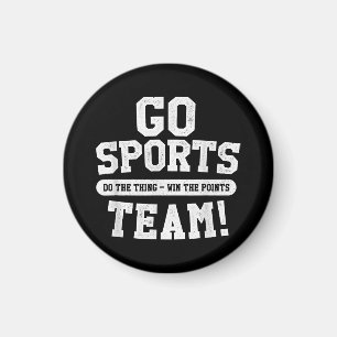 Aimant Allez l'équipe sportive ! Sports amusants