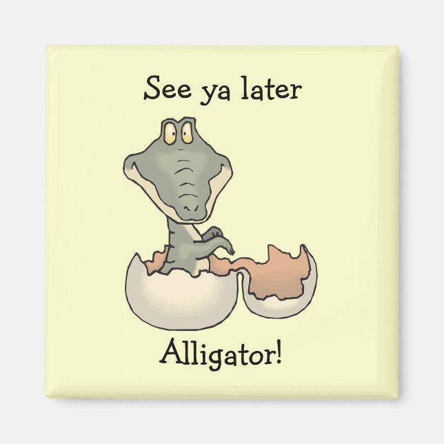 Aimant Alligator de bébé éclosion de l'aimant d'oeuf (Devant)