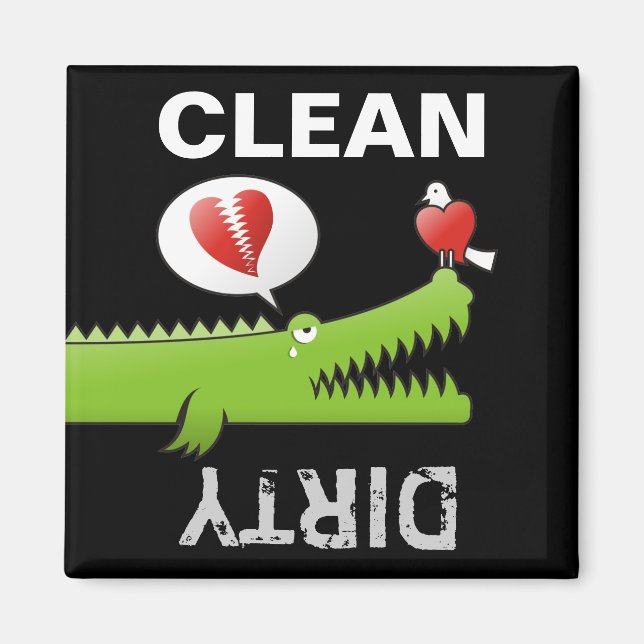 Aimant Alligator en amour (Devant)