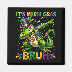 Aimant Alligator faisant le dabbing Bruh Carnaval Mardi G