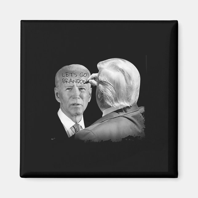 Aimant Allons Brandon Trump Écrit Sur Bidens Forehead : (Devant)