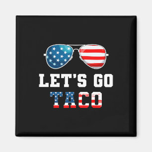 Aimant Allons Taco Funny 2025 Rouge Blanc Et Bleu Sungle