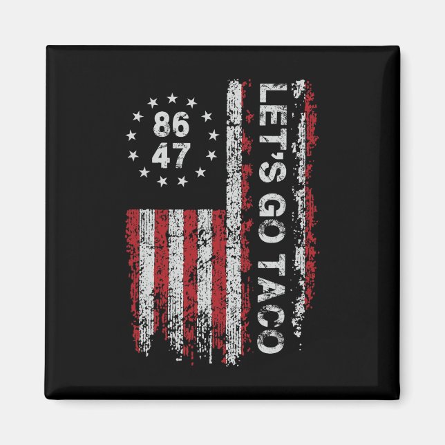Aimant Allons Taco Us Drapeau Hommes Femmes (Devant)