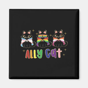 Aimant Ally Cat Rainbow Lgbt Pride Gay pride Mois 2