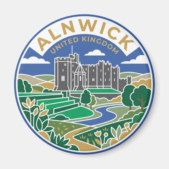 Aimant Alnwick Royaume-Uni (Devant)