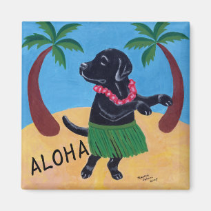 Aimant Aloha Black Labrador
