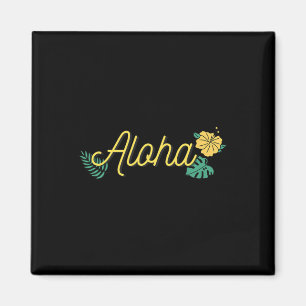 Aimant Aloha Hawaï Îles Hawaïennes Hibiscus Tropical Fleu