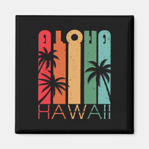 Aimant Aloha Hawaii Palmier Tropical Ile Hawaïenne Lo