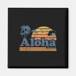 Aimant Aloha Hawaii Vintage Plage Été Surf 70s Rétro