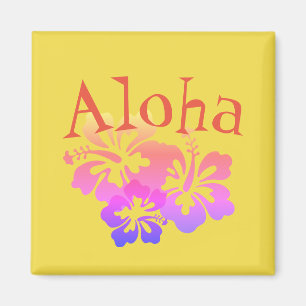 Aimant Aloha Hibiscus Arc-en-ciel