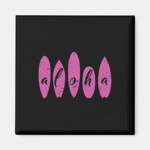 Aimant Aloha Surfing Plage Planche de Surf Femmes Filles