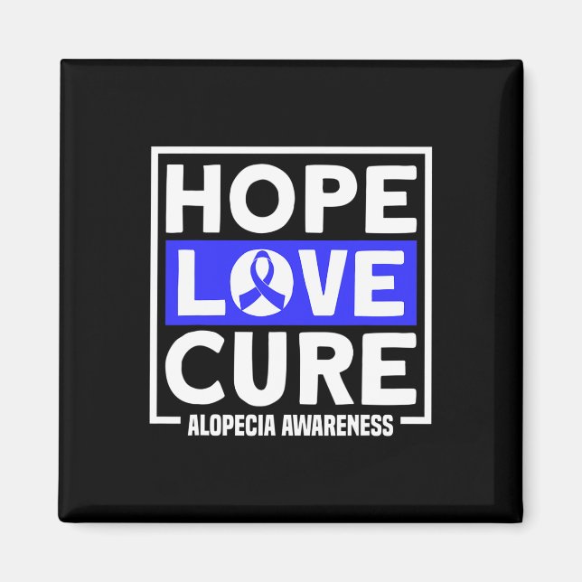 Aimant Alopecia Hope Love Guérison Alopecia Areata (Devant)