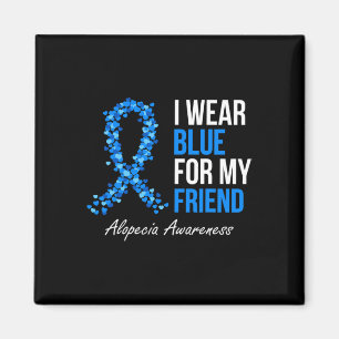 Aimant Alopecia Sensibilisation Je Porte Du Bleu Pour Mon