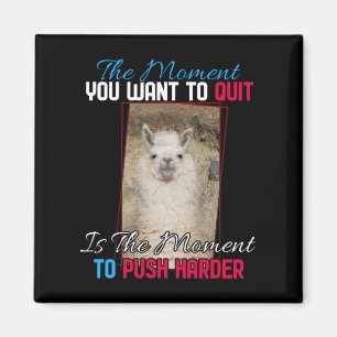 Aimant Alpaca Llama - Push Harder Encouragement