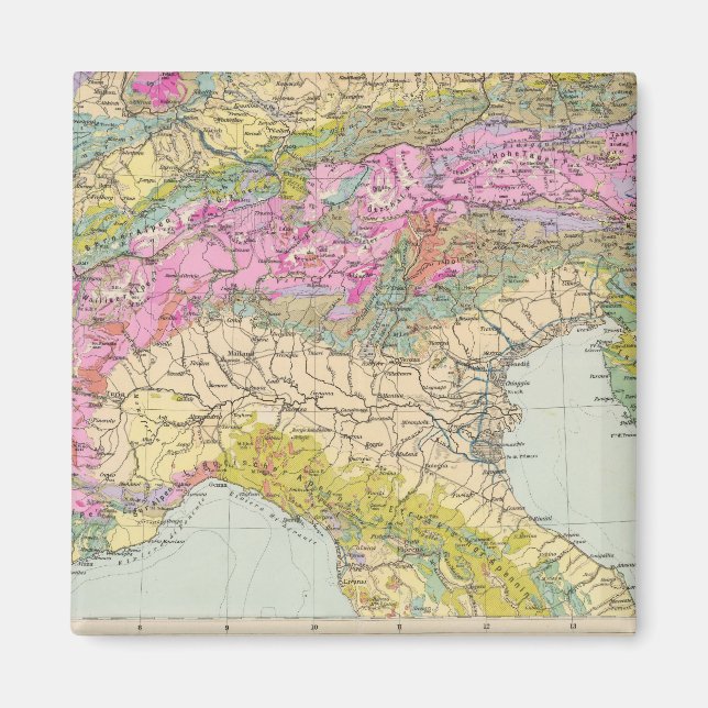 Aimant Alpenlander - Atlas Carte des Alpes (Devant)