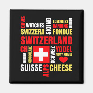 Aimant Alpes suisses vaches fromage fondue ski suisse