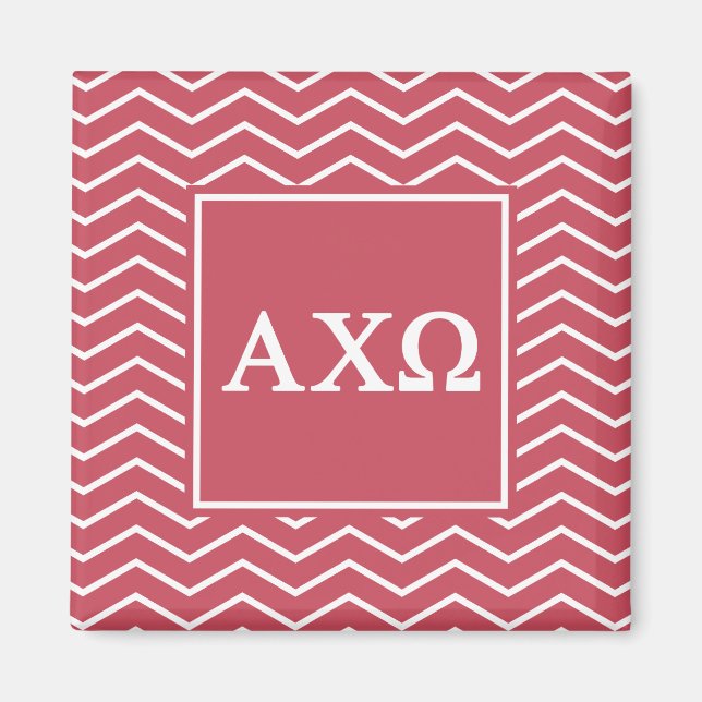 Aimant Alpha Chi Omega | Motif Chevron (Devant)