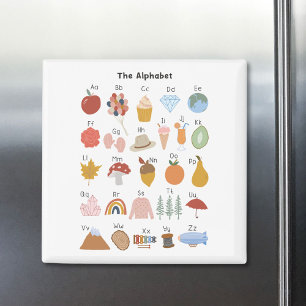 Aimant Alphabet A à Z avec photos Enfants