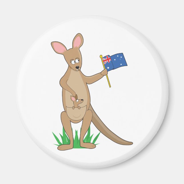 Aimant Alphabet animal Kangaroo (Devant)