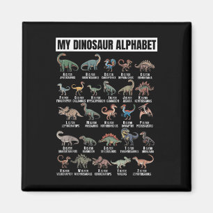 Aimant Alphabet de dinosaure drôle Abc pour les garçons a