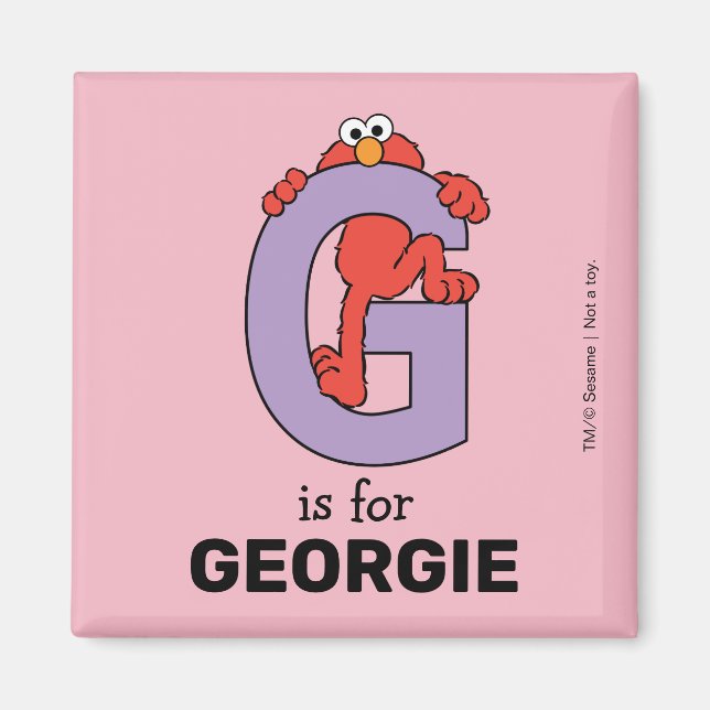 Aimant Alphabet d'Elmo | G Violet (Devant)