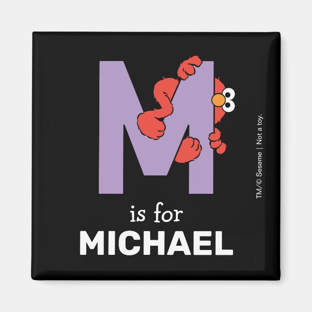 Aimant Alphabet d'Elmo | M Violet (Devant)