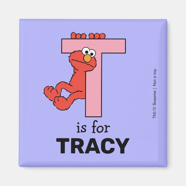 Aimant Alphabet d'Elmo | T Rose (Devant)