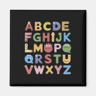 Aimant Alphabet des monstres mignons Abc Costume d'Hallow