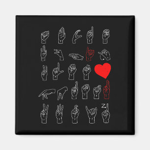 Aimant Alphabet enseignant American Sing Language Asl Cha