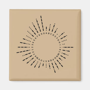 Aimant Alphabet Morse – Design Sépia Vintage