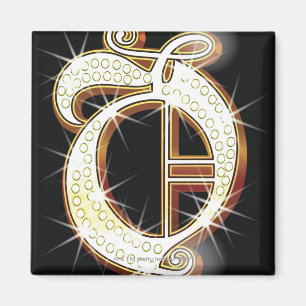Aimant Alphabet O de Bling