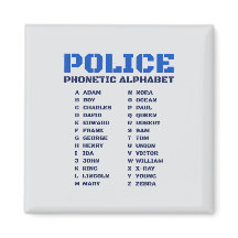 Alphabet phonétique de la police Adam - Zèbre