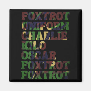 Aimant Alphabet phonétique Nato drôle poux de l'armée Ta