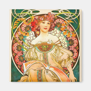 Aimant Alphonse Mucha Art Nouveau Daydream