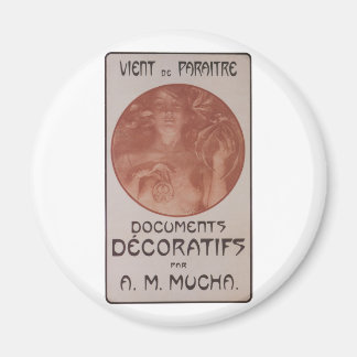 Aimant Alphonse Mucha ~ Art Nouveau ~ Documents Decoratif
