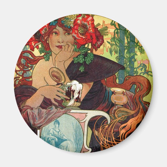 Aimant Alphonse Mucha Bieres De La Meuse (Devant)