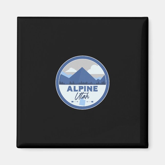 Aimant Alpine Utah Ut Montagnes Dge Randonnée Souvenir  (Devant)