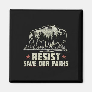 Aimant Alt Us National Park Résiste Service Bison Buffalo